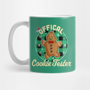 Official Cookie Tester Christmas Baking Team Gingerbread Man Mug